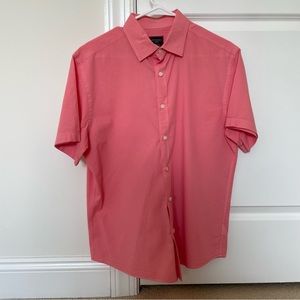 Men’s Cotton Seersucker Short-Sleeve Pavao Shirt Medium Regular Fit
